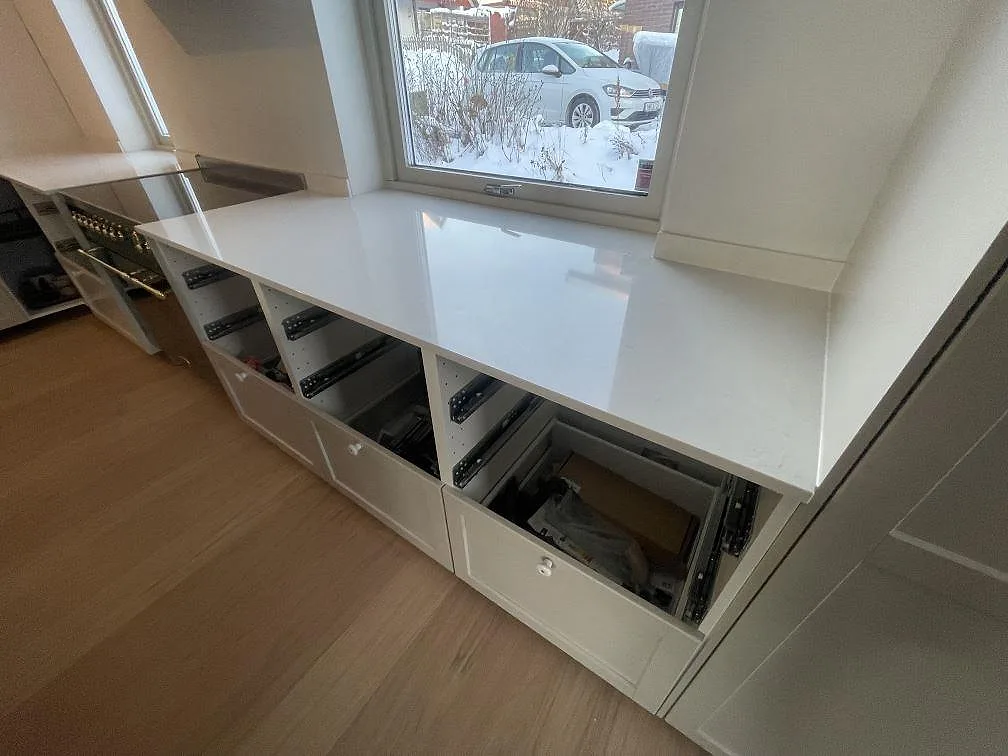 Køkkenbordplade i Silestone Linen Cream, Stockholm – billede 5