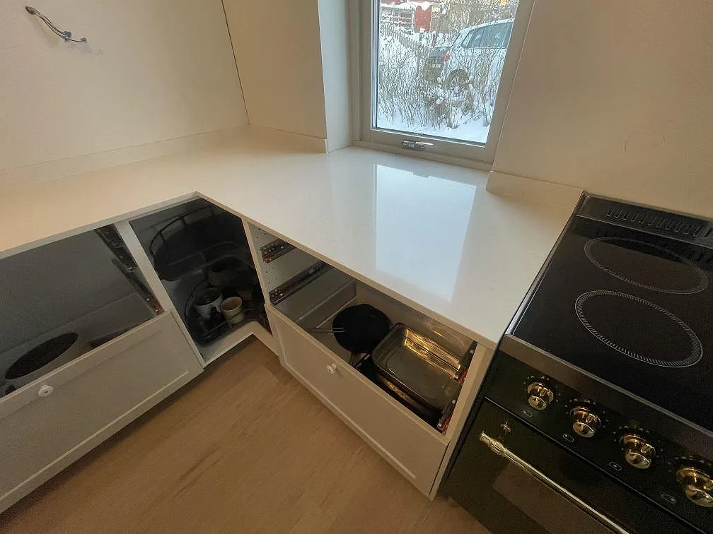 Køkkenbordplade i Silestone Linen Cream, Stockholm – billede 4
