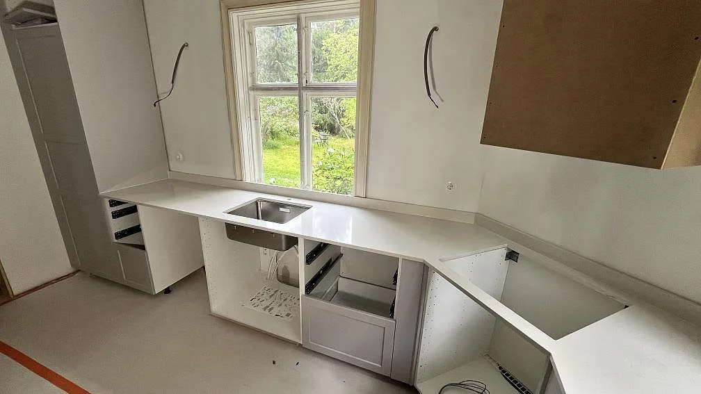 Køkkenbordplade i Silestone Linen Cream, Vittinge – billede 3