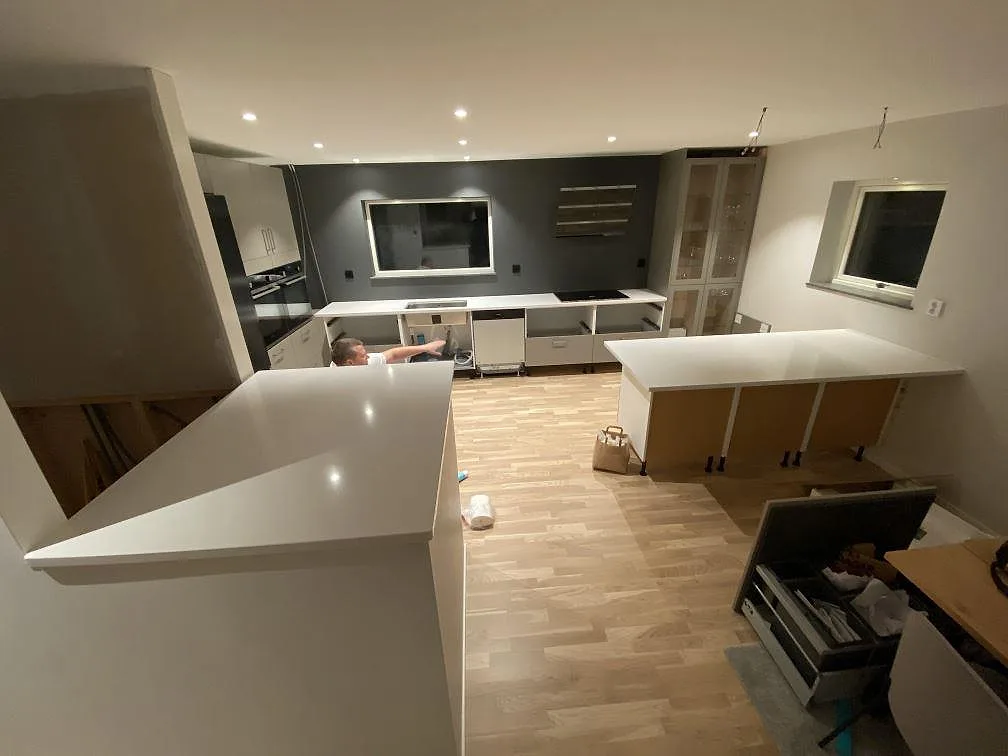 Køkkenbordplade i Silestone Miami Vena, Mariestad