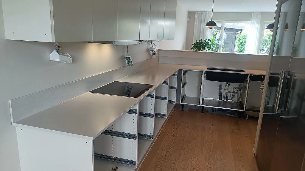 Gennemført projekt: Køkkenbordplade i Silestone Nolita, Limhamn.