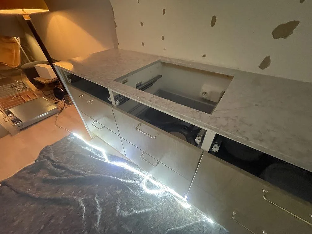 Køkkenbordplade i Silestone Riviere Rose, Vaxholm – billede 4
