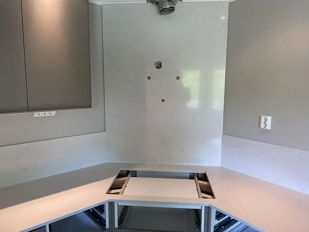 Køkkenbordplade i Silestone Siberian frost, Veberöd – billede 4