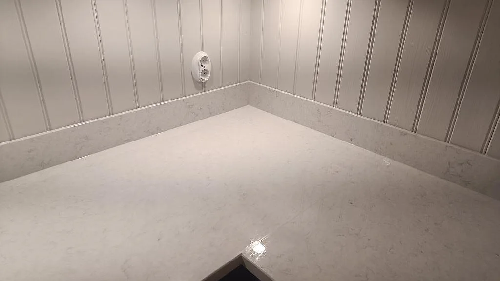 Køkkenbordplade i Silestone Snowy Ibiza, Braås – billede 5