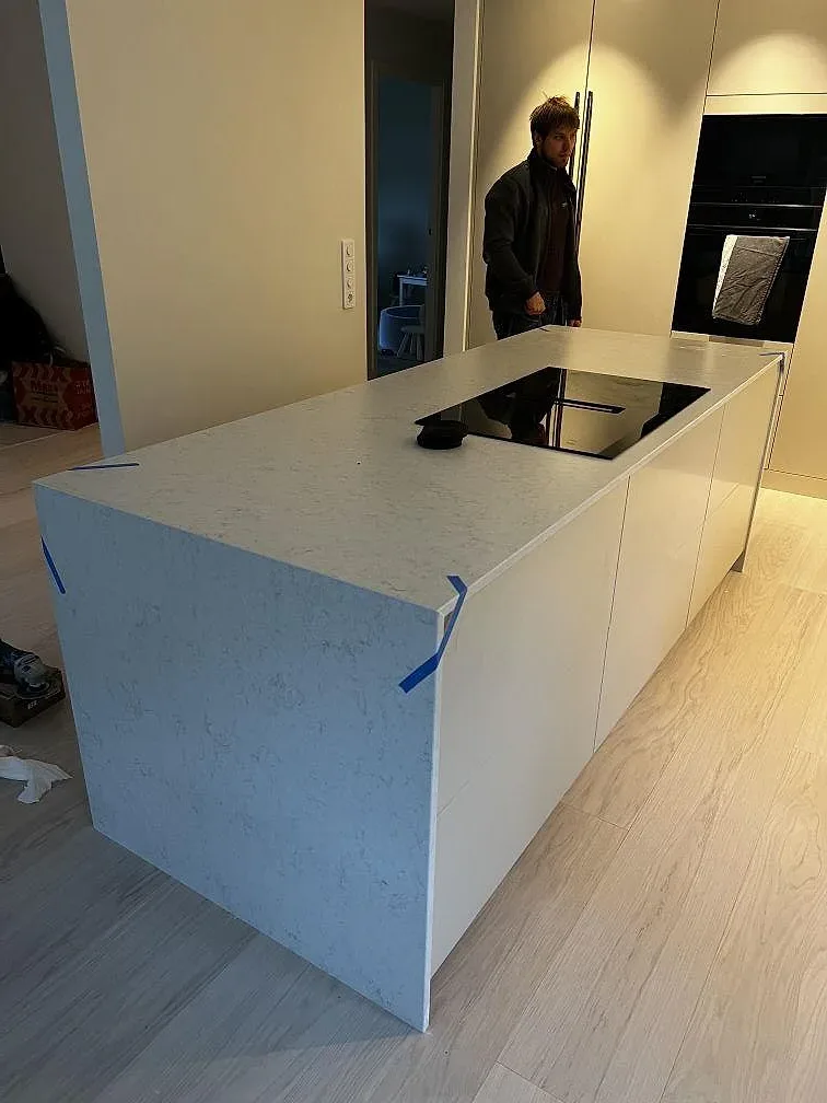 Køkkenbordplade i Silestone Snowy Ibiza, Göteborg