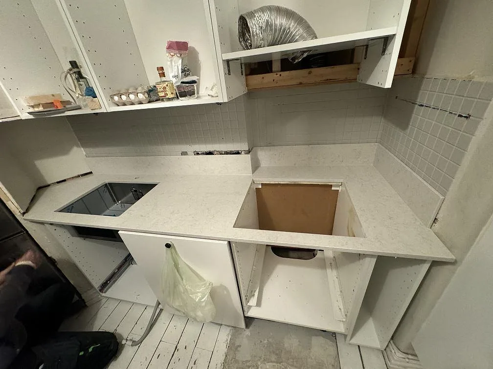 Køkkenbordplade i Silestone Snowy Ibiza, Göteborg