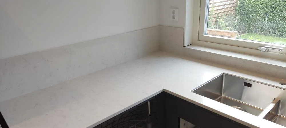 Køkkenbordplade i Silestone Snowy Ibiza, Hjärup – billede 2