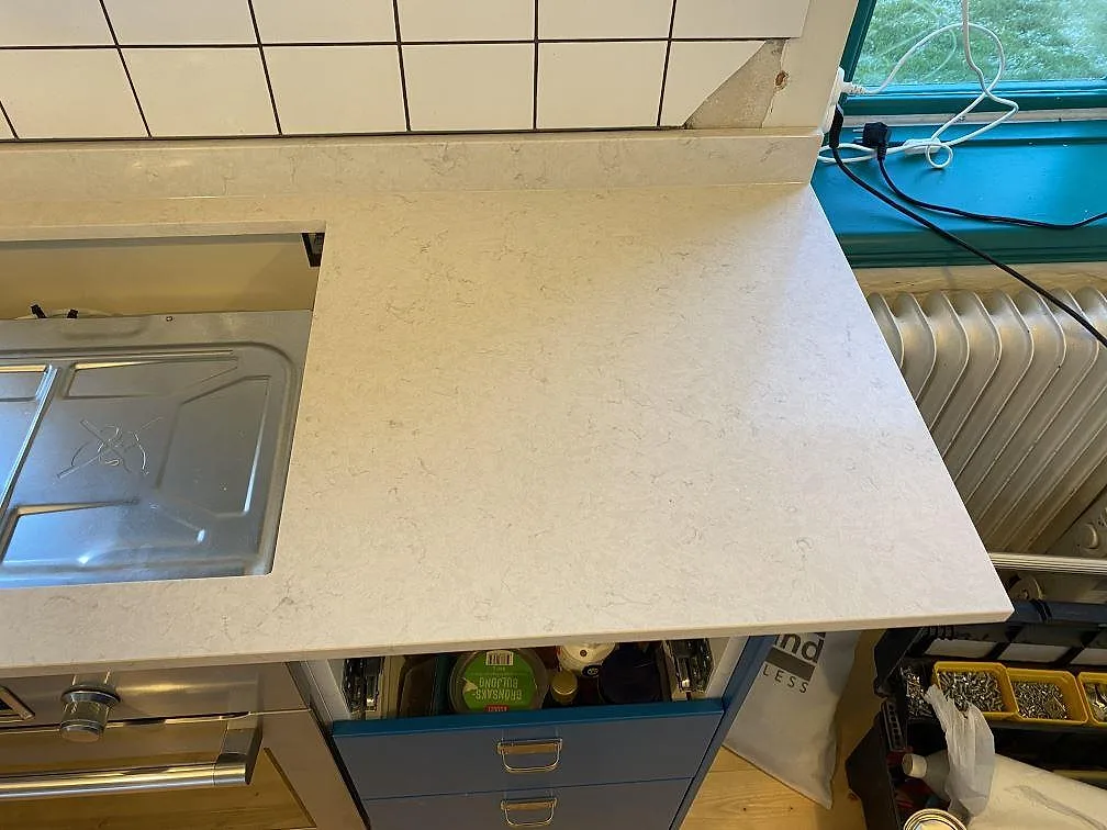 Køkkenbordplade i Silestone Snowy Ibiza, Höganäs – billede 6