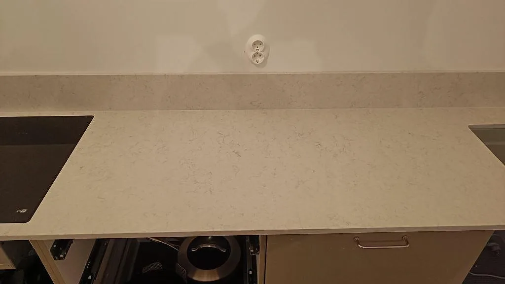 Køkkenbordplade i Silestone Snowy Ibiza, Kivik – billede 6