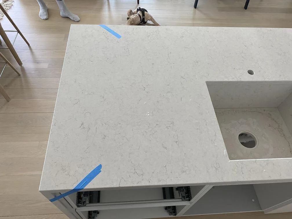 Køkkenbordplade i Silestone Snowy Ibiza, København V – billede 3