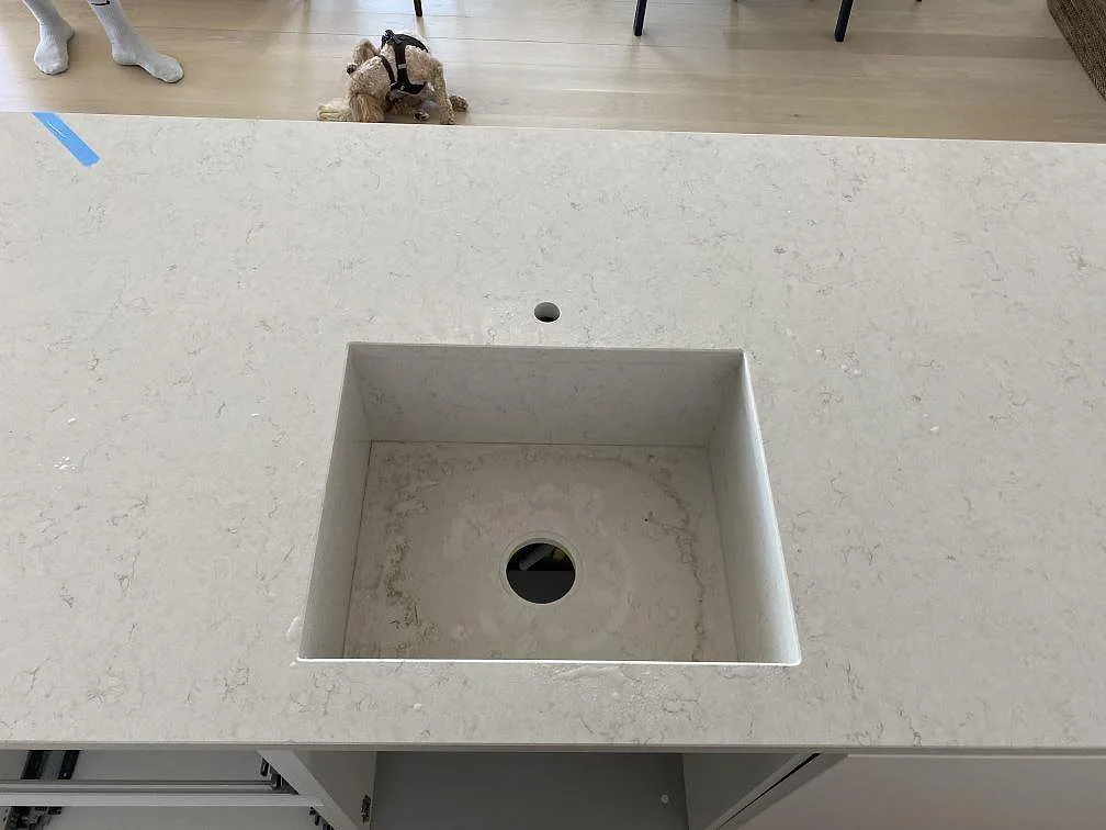 Køkkenbordplade i Silestone Snowy Ibiza, København V – billede 4