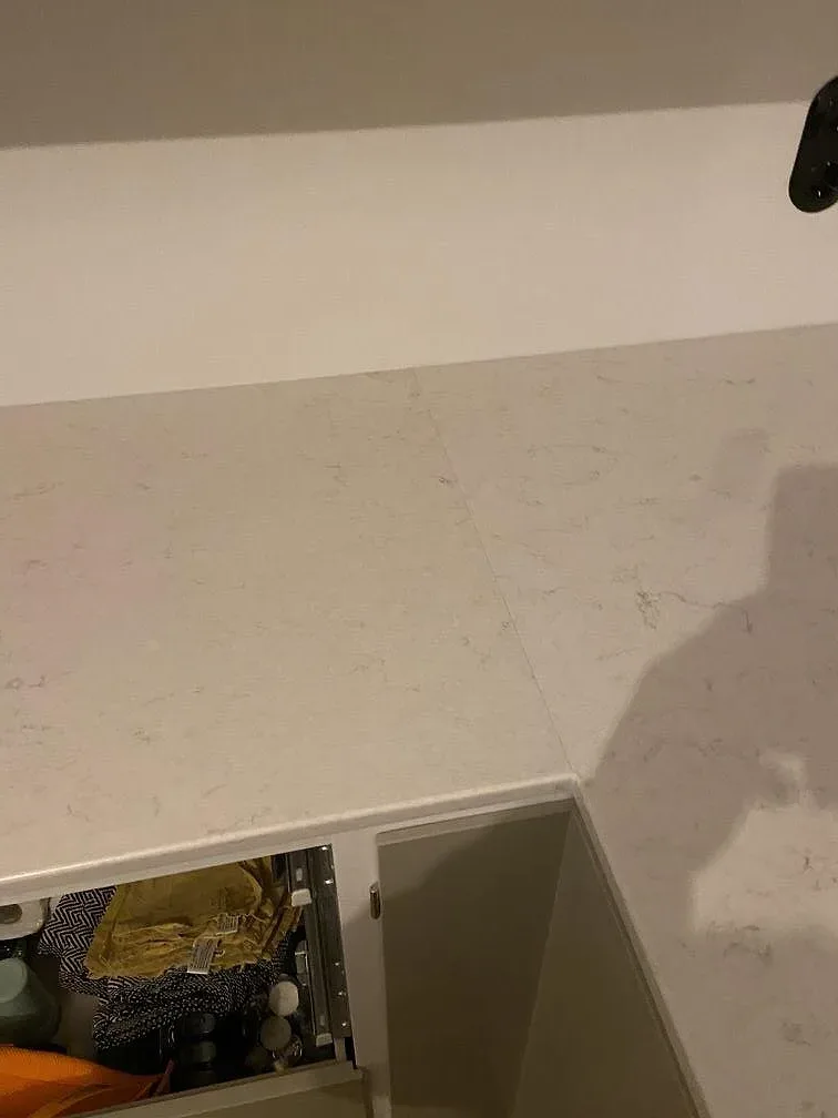Køkkenbordplade i Silestone Snowy Ibiza, Limhamn – billede 5