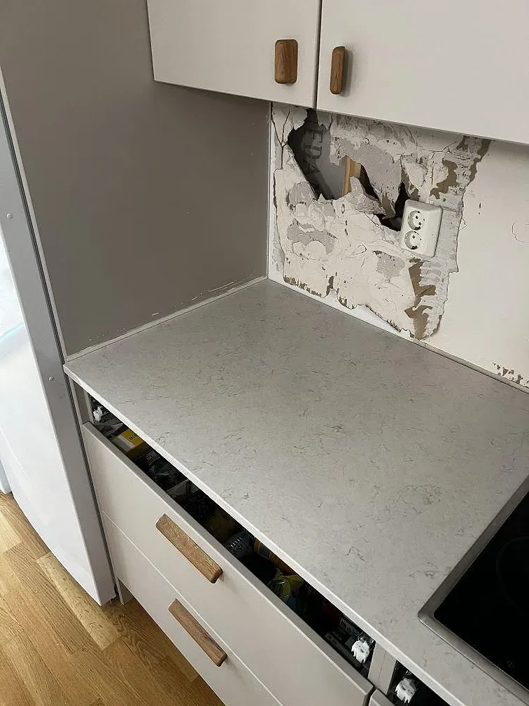 Køkkenbordplade i Silestone Snowy Ibiza, Limhamn – billede 8