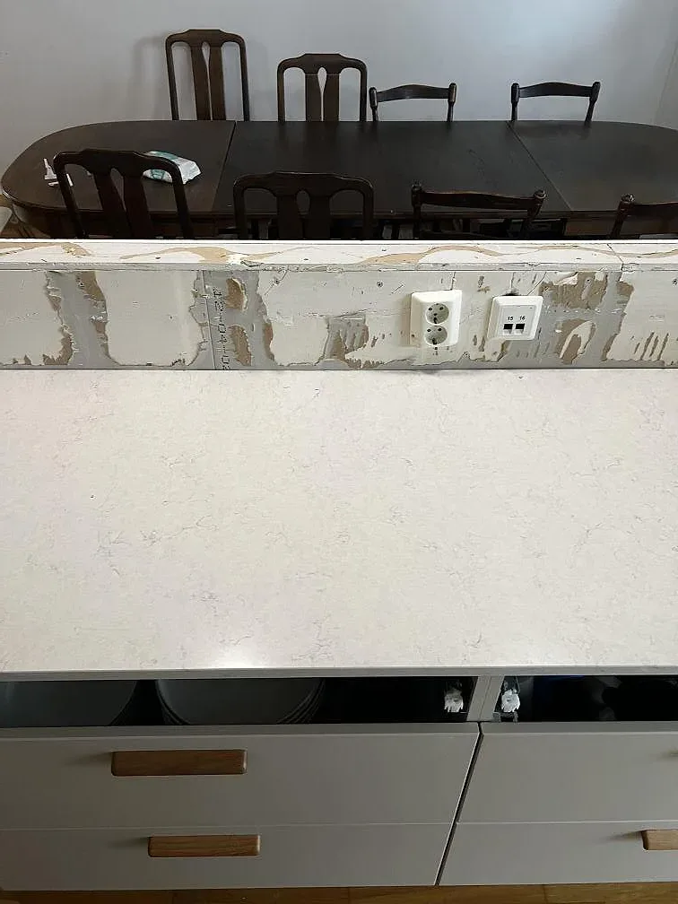 Køkkenbordplade i Silestone Snowy Ibiza, Limhamn – billede 6