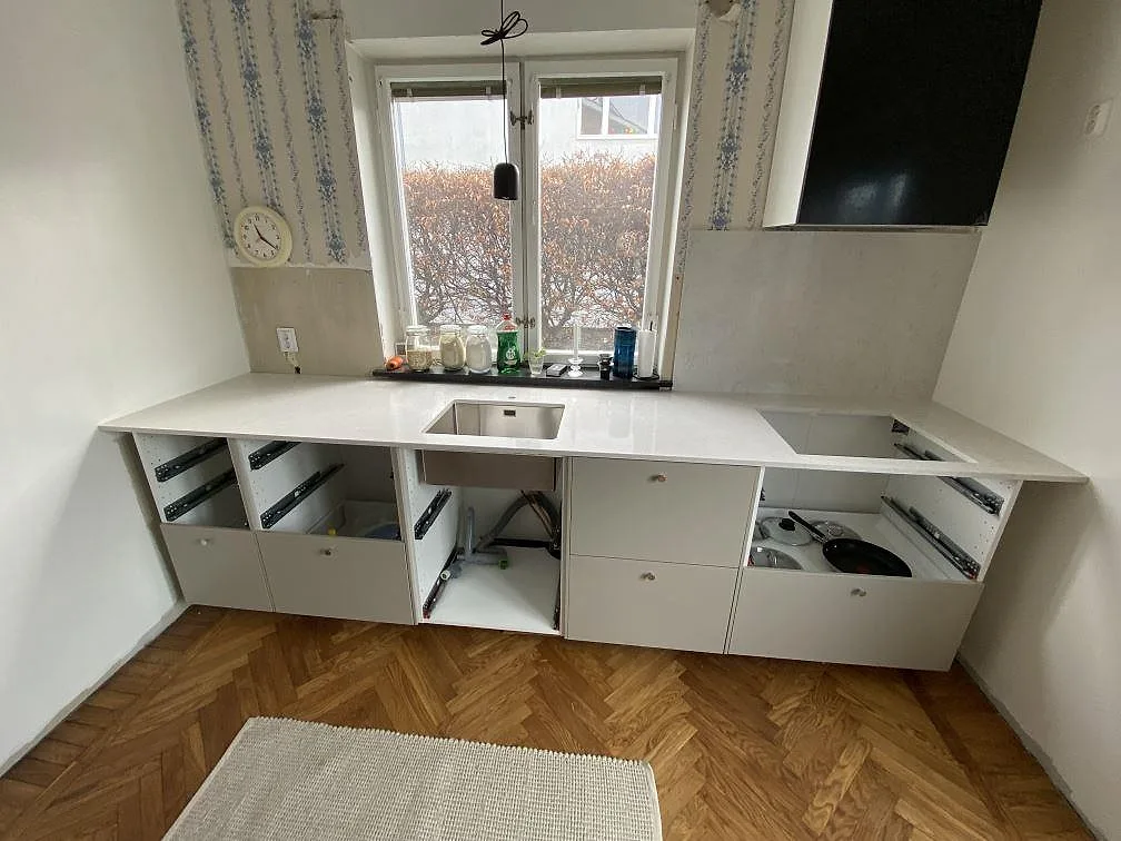 Køkkenbordplade i Silestone Snowy Ibiza, Limhamn – billede 2