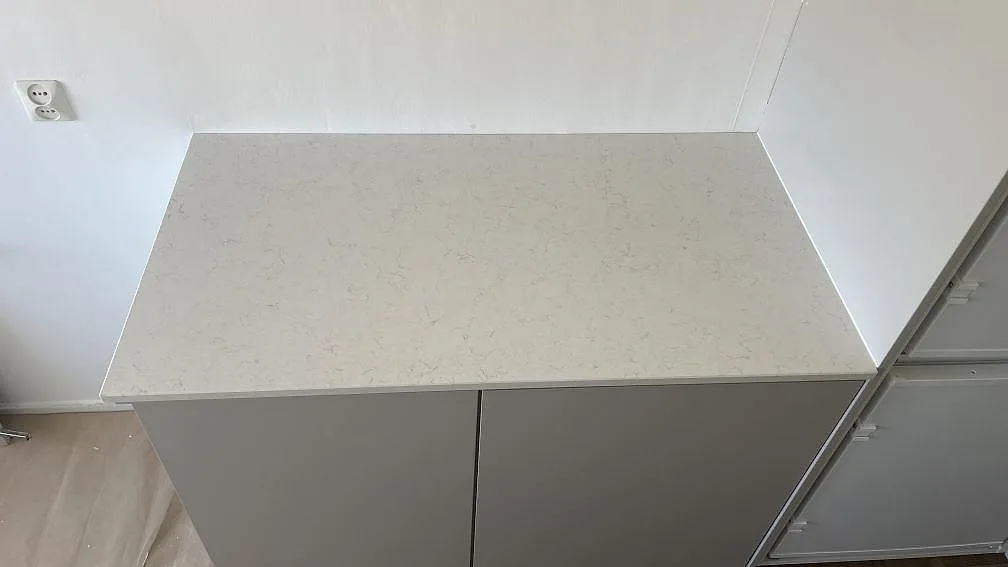 Køkkenbordplade i Silestone Snowy Ibiza, Limhamn – billede 5