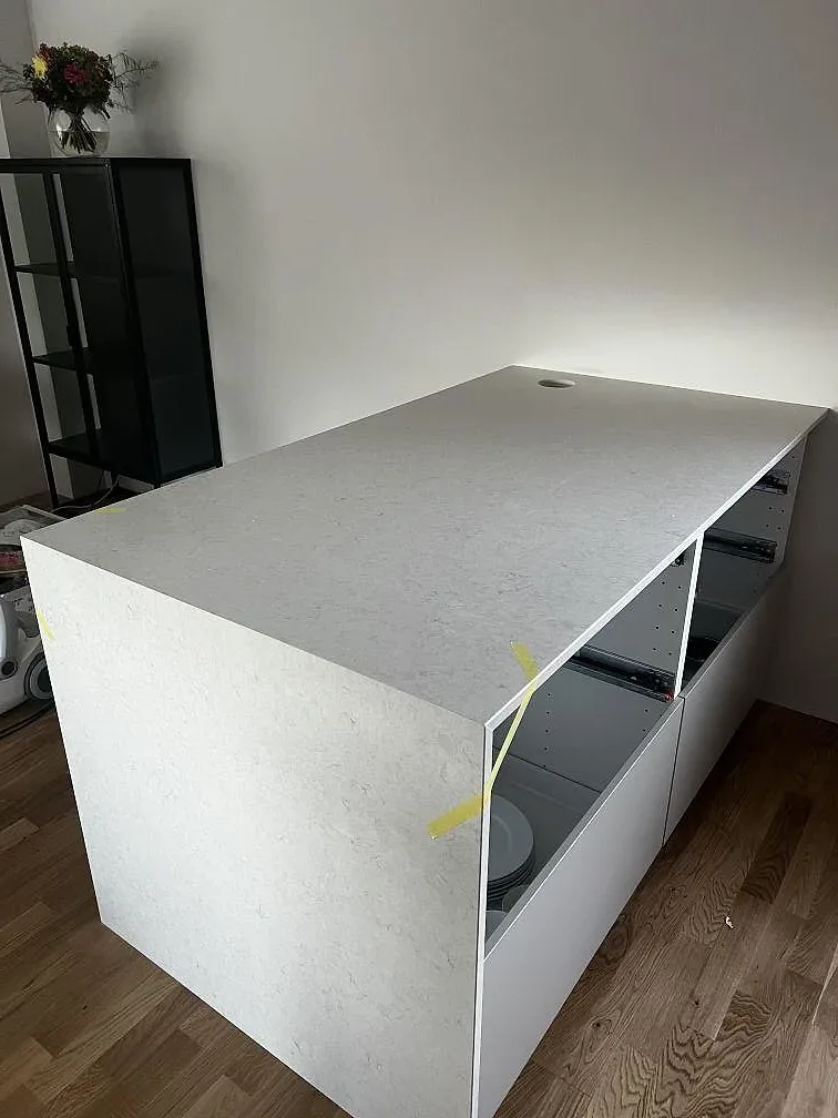Køkkenbordplade i Silestone Snowy Ibiza, Lomma – billede 2
