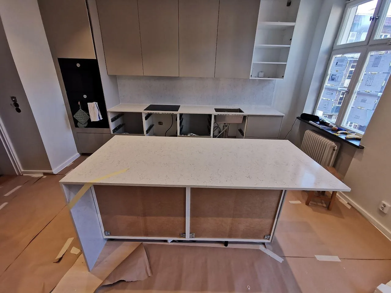 Køkkenbordplade i Silestone Snowy Ibiza, Malmö