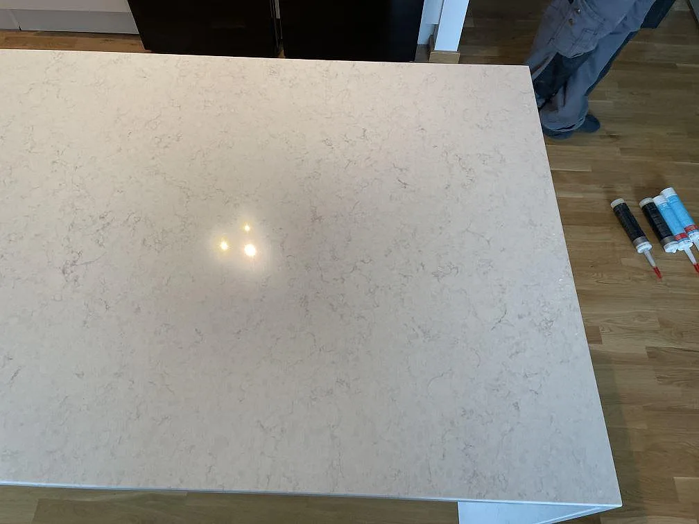 Køkkenbordplade i Silestone Snowy Ibiza, Malmö – billede 6