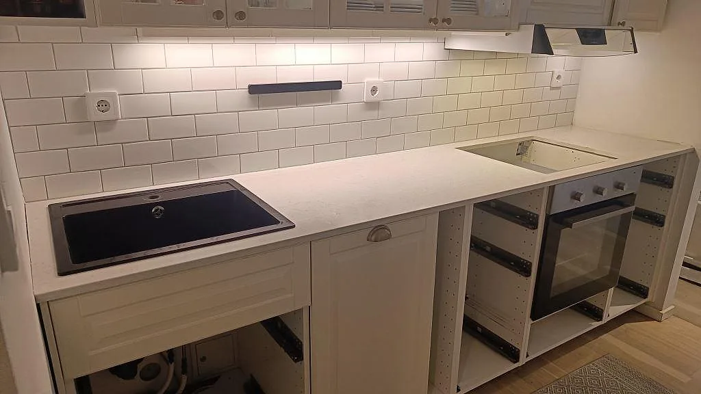 Køkkenbordplade i Silestone Snowy Ibiza, Malmö