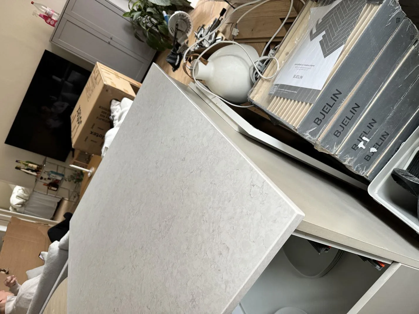 Køkkenbordplade i Silestone Snowy Ibiza, Malmö – billede 8
