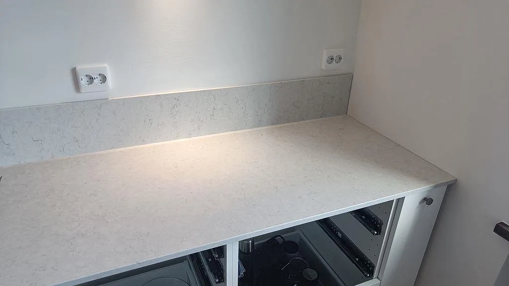 Køkkenbordplade i Silestone Snowy Ibiza, Malmö – billede 7