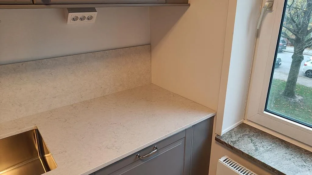 Køkkenbordplade i Silestone Snowy Ibiza, Malmö – billede 7