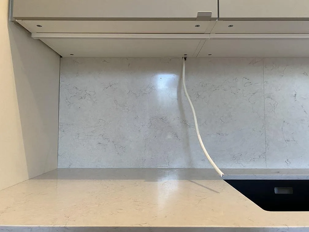 Køkkenbordplade i Silestone Snowy Ibiza, Malmö – billede 4