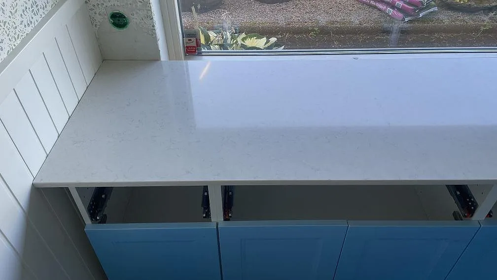 Køkkenbordplade i Silestone Snowy Ibiza, Mellbystrand – billede 8