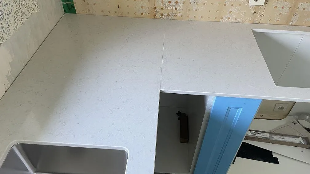 Køkkenbordplade i Silestone Snowy Ibiza, Mellbystrand – billede 4