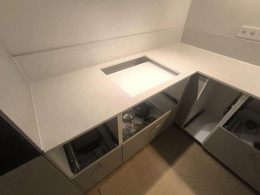 Køkkenbordplade i Silestone Snowy Ibiza, Norrköping – billede 4