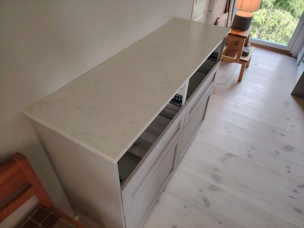 Køkkenbordplade i Silestone Snowy Ibiza, Nyköping – billede 3