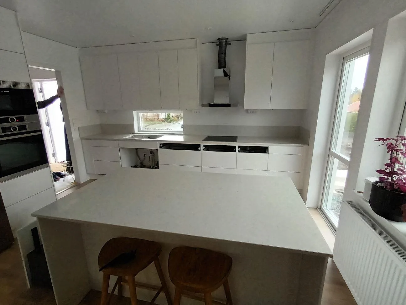 Køkkenbordplade i Silestone Snowy Ibiza, Stallarholmen