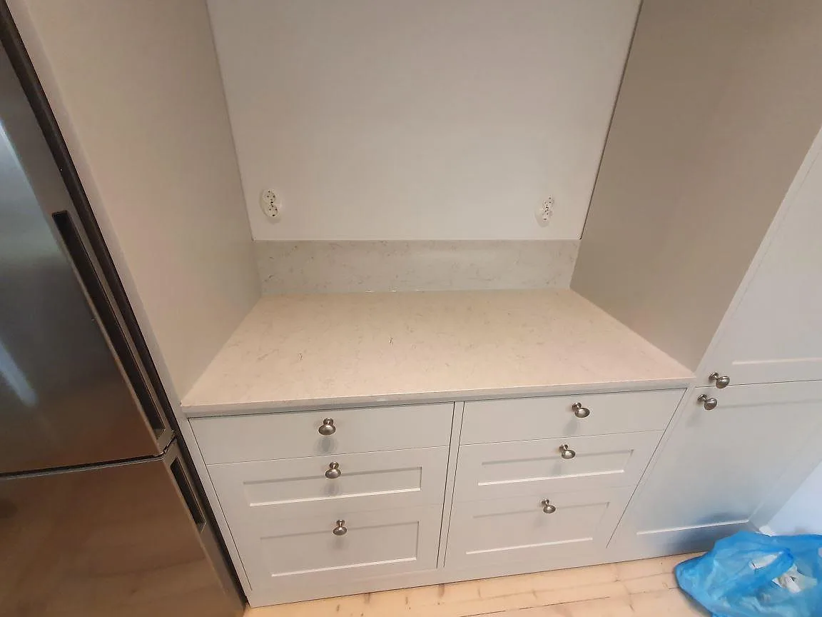 Køkkenbordplade i Silestone Snowy Ibiza, Stockholm – billede 4