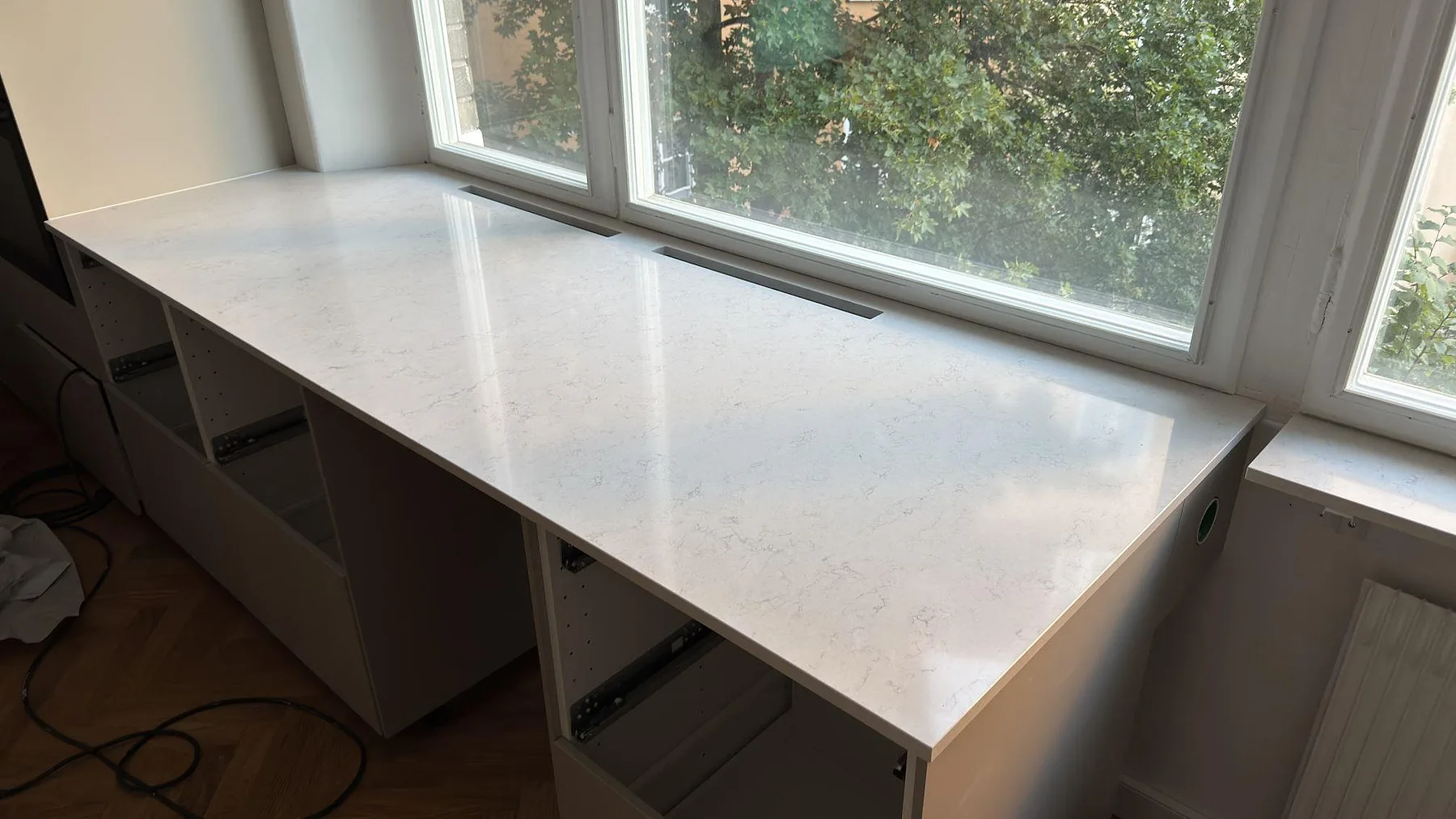 Køkkenbordplade i Silestone Snowy Ibiza, Stockholm – billede 3