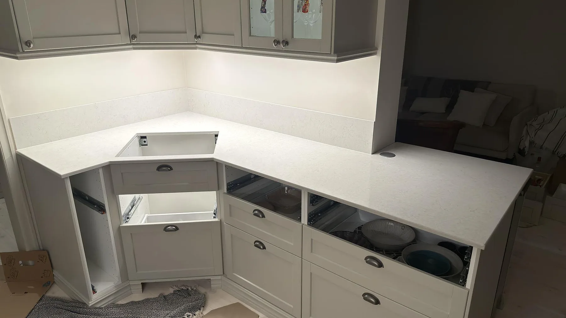 Køkkenbordplade i Silestone Snowy Ibiza, Stockholm – billede 2