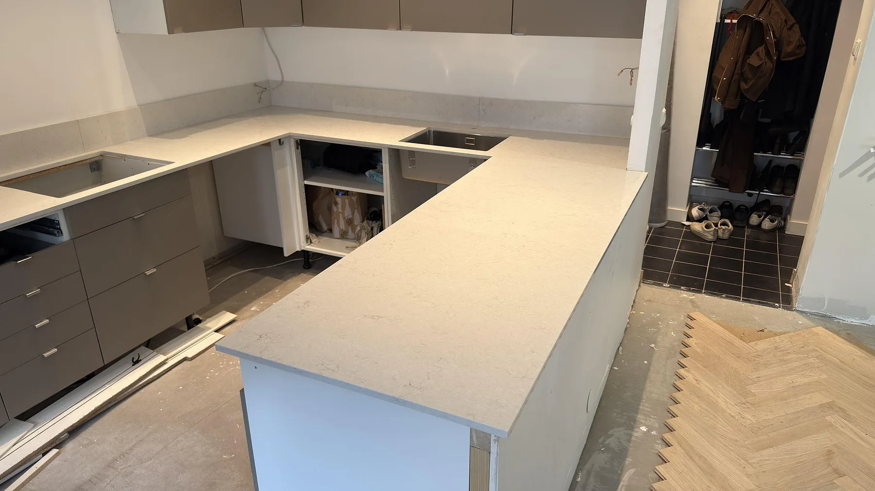Køkkenbordplade i Silestone Snowy Ibiza, Sundbyberg – billede 2