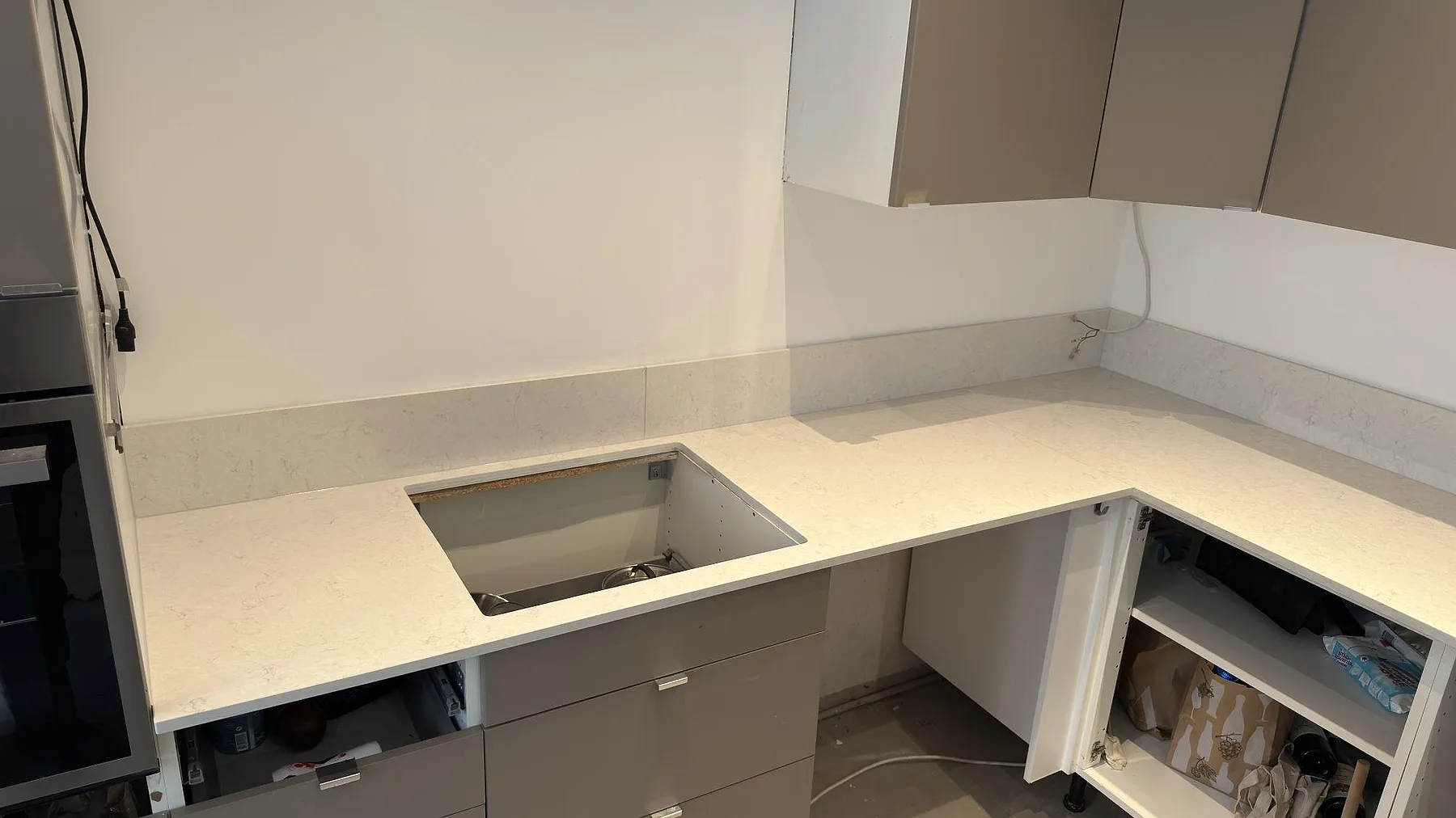 Køkkenbordplade i Silestone Snowy Ibiza, Sundbyberg – billede 3