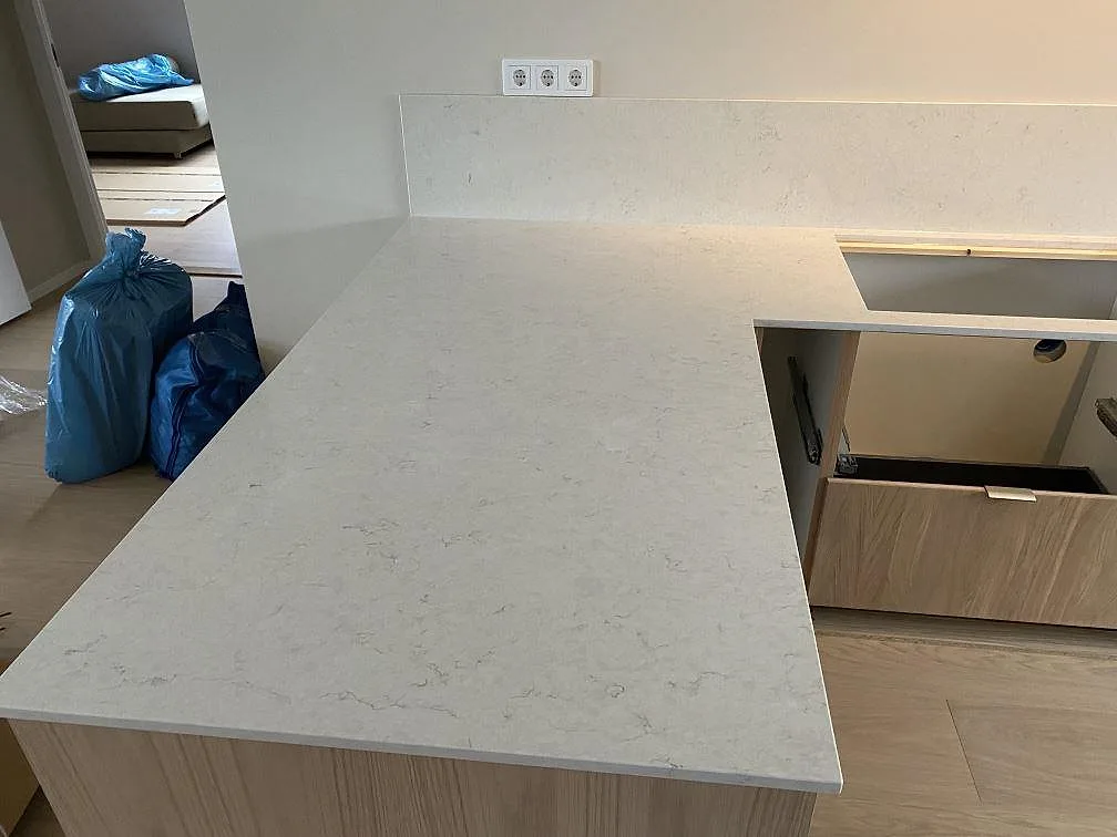 Køkkenbordplade i Silestone Snowy Ibiza, Tygelsjö – billede 2