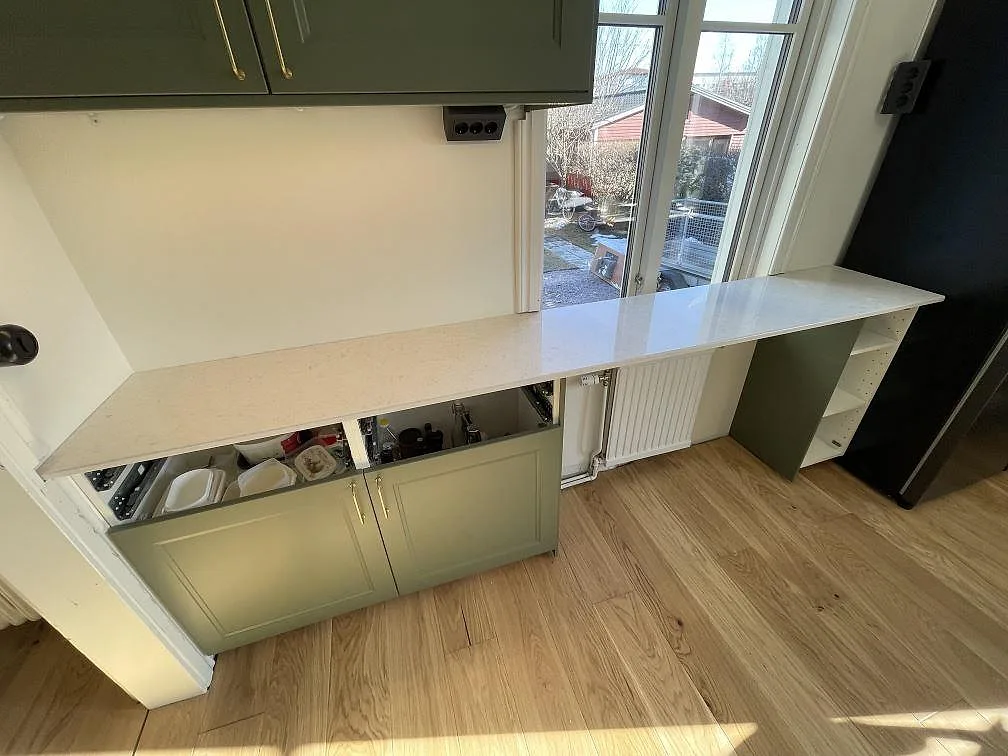 Køkkenbordplade i Silestone Snowy Ibiza, Uppsala – billede 2
