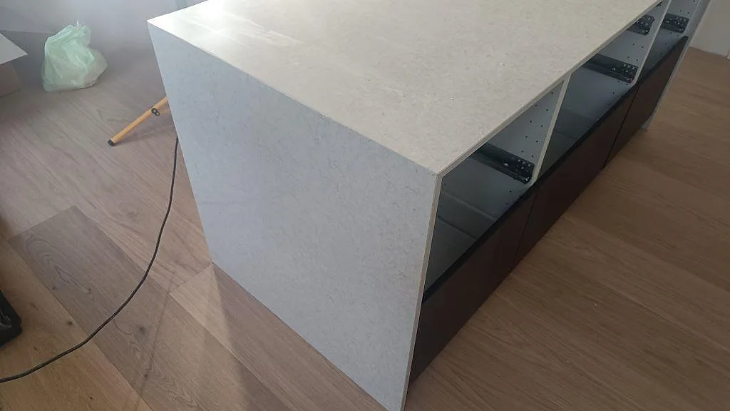 Køkkenbordplade i Silestone Snowy Ibiza, Viken – billede 4