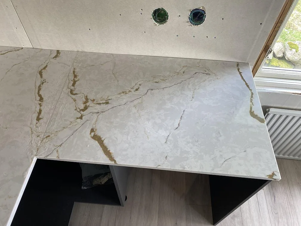 Køkkenbordplade i Silestone Versallies Ivory, Varberg – billede 6