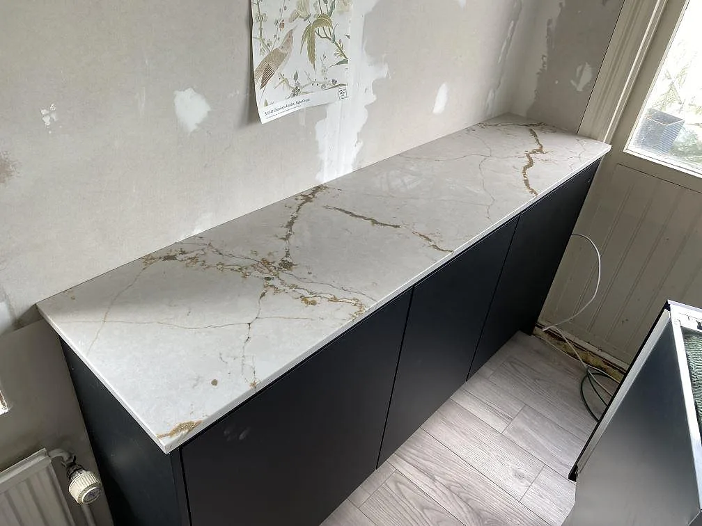 Køkkenbordplade i Silestone Versallies Ivory, Varberg – billede 7