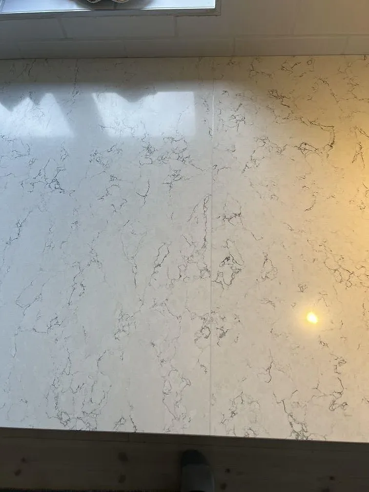 Køkkenbordplade i Silestone White Arabesque, Villands Vånga – billede 4