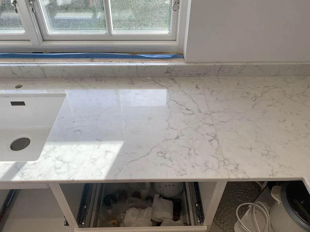 Køkkenbordplade i Technistone Mystery White, Bjärred – billede 5