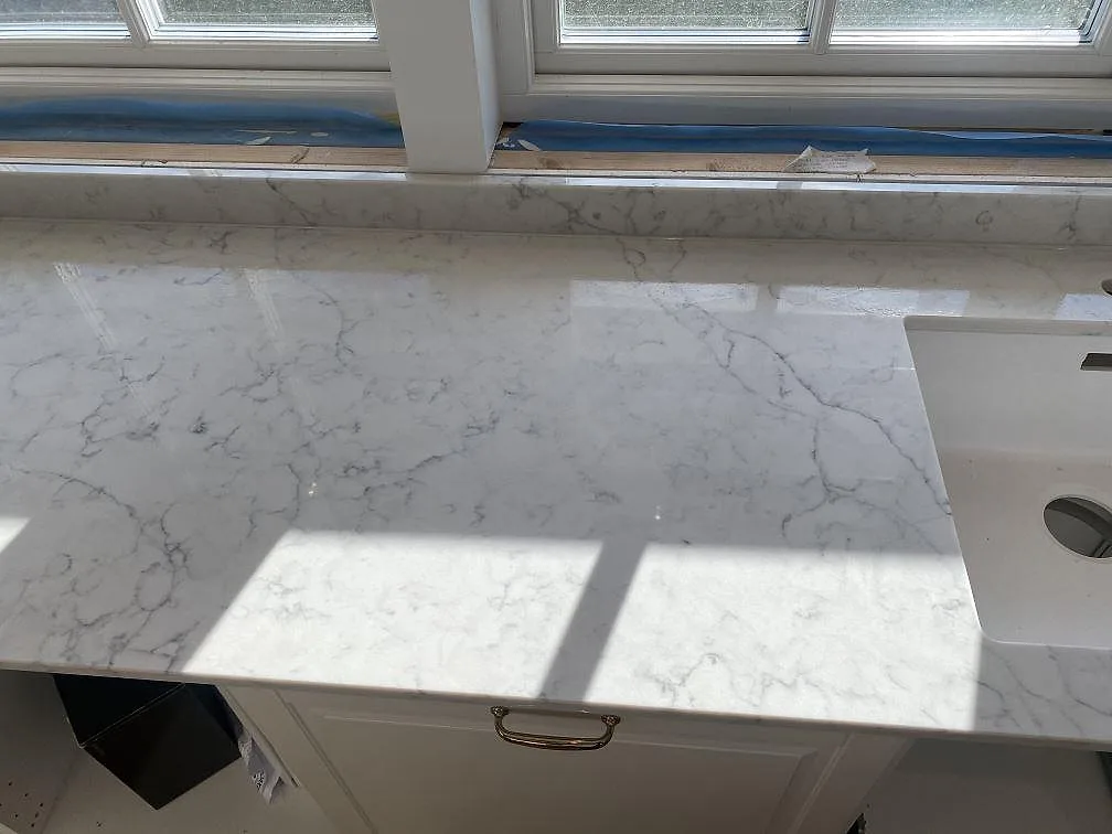 Køkkenbordplade i Technistone Mystery White, Bjärred – billede 6
