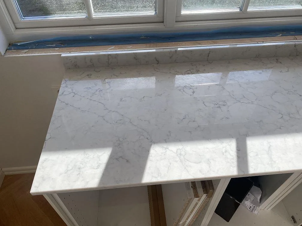 Køkkenbordplade i Technistone Mystery White, Bjärred – billede 8