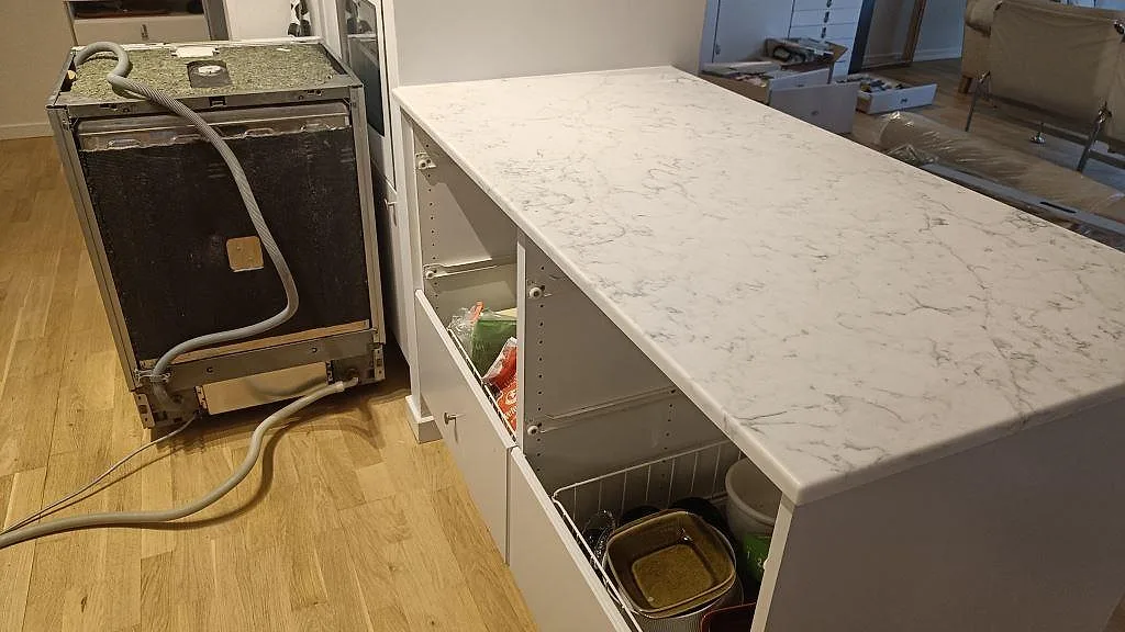Køkkenbordplade i Technistone Mystery White, Bjärred – billede 2