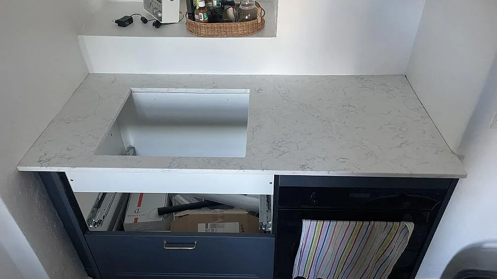 Køkkenbordplade i Technistone Mystery White, Copenhagen – billede 7