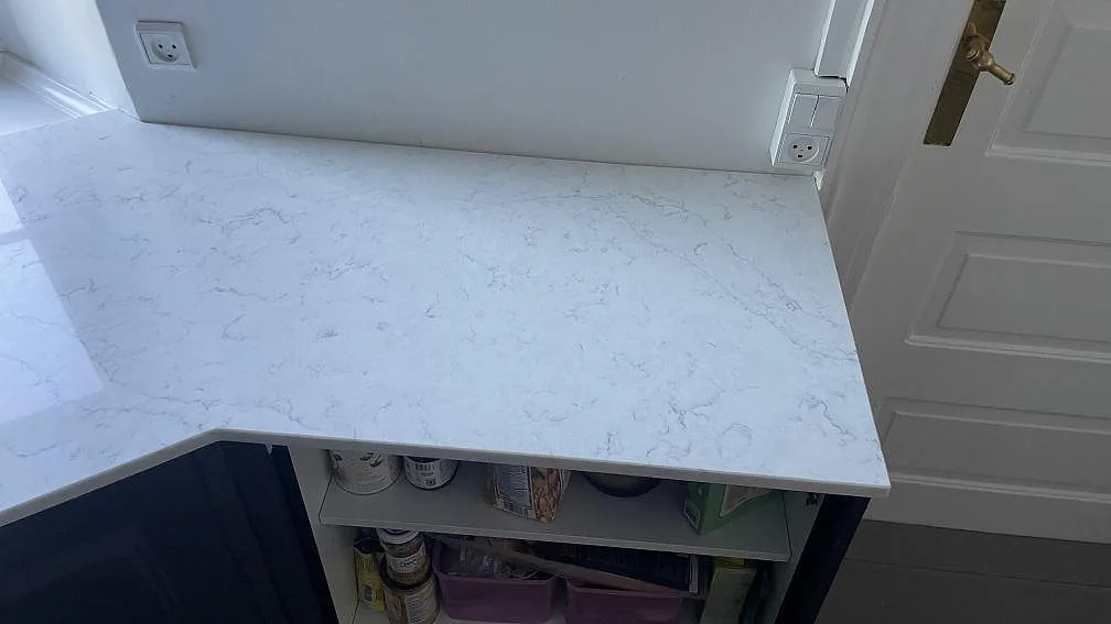 Køkkenbordplade i Technistone Mystery White, Copenhagen – billede 6